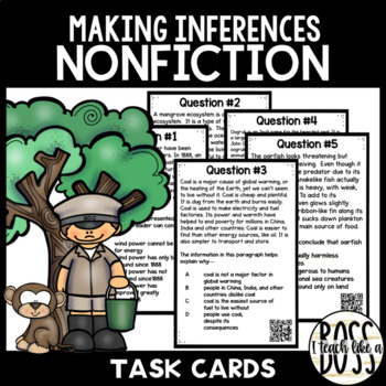 Preview of Making Inferences in Nonfiction Task Cards
