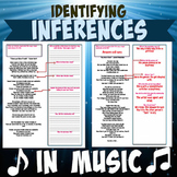 Making Inferences in Popular Songs with Suggested Answer Key