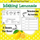 Making Lemonade - 5 Senses Flip Book and Sequencing Activity