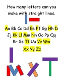 Making letters using straight lines and curved