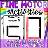 Stem Bin Task Cards. Fine Motor Task Boxes using Popsicle 