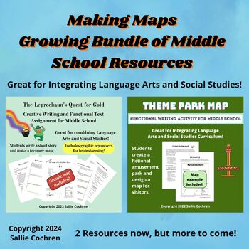 Preview of Making Maps, Growing Bundle of Middle School Resources