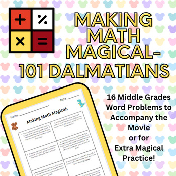 Preview of Making Math Magical:101 Dalmatians (After Testing/Movie Day/Disney Week)