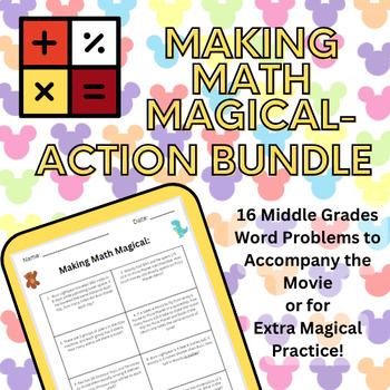 Preview of Making Math Magical-Action BUNDLE (After Testing Activity/Movie Day/Disney Week)
