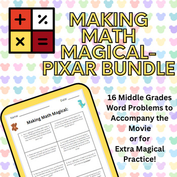 Preview of Making Math Magical-Pixar BUNDLE  (After Testing Activity/Movie Day/Disney Week)