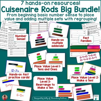 Preview of Making Mathematicians Hands-On with Cuisenaire Rods Big Bundle 7 Resources!