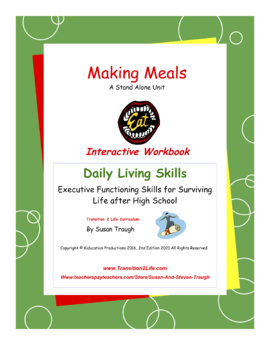 Preview of Making Meals - 2 Workbooks & 9 Videos - Daily Living Skills