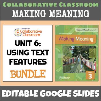 Preview of Making Meaning 3rd Grade Unit 6: Using Text Feautures BUNDLE