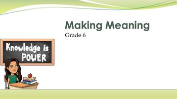 Preview of Making Meaning Grade 6 Growing Bundle