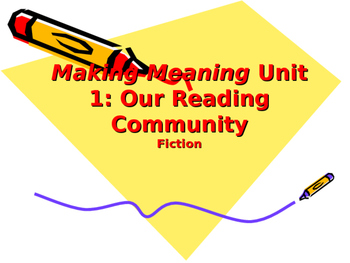 Preview of Making Meaning (Third Edition) - Grade 4 - Unit 1
