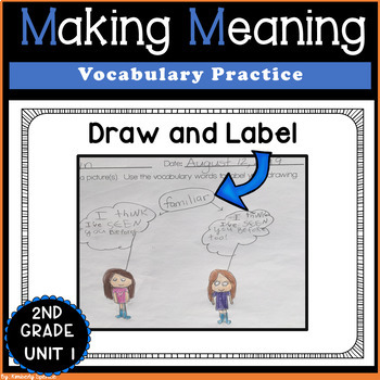 Draw And Label Vocabulary Words From Making Meaning Unit 1 By Kids In Mind