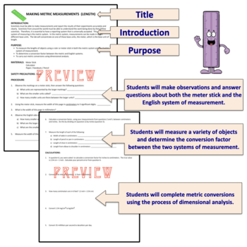 Making Metric Measurements - Length by Amy Brown Science | TpT