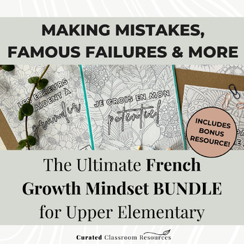 Preview of Making Mistakes, Famous Failures & More — French Growth Mindset Bundle