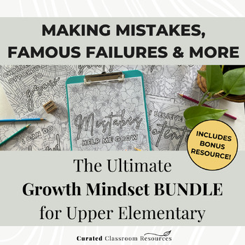 Preview of Making Mistakes, Famous Failures & More — Growth Mindset Activities Bundle