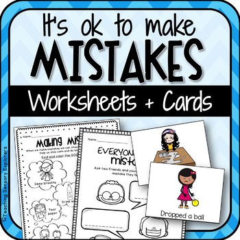 Preview of Coping with Making Mistakes Worksheets (Special Education /Autism)
