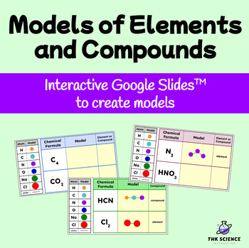 Making Models of Elements and Compounds by THKScience | TPT