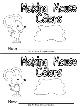 Preview of Color Words Emergent Reader Making Mouse Colors - Kindergarten