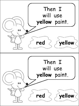 Color Words Emergent Reader Making Mouse Colors