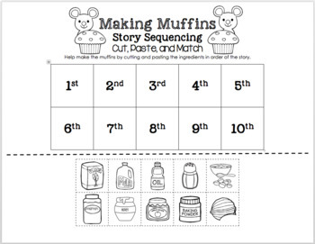 Making Muffins with Ordinal Numbers (Mouse Math Pack)