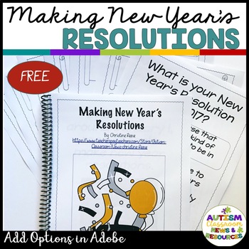 Preview of Making New Year's Resolutions with Visual Supports (Autism; Special Ed)