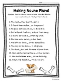 Making Nouns Plural - Add -S or -ES - Worksheet