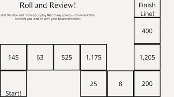 Preview of Making Numbers with Base Ten Blocks Board Game!