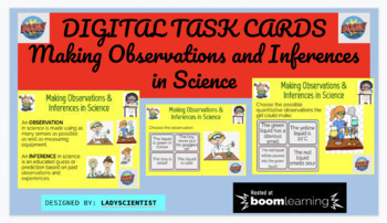 Preview of Making Observations & Inferences in Science! 20 INTERACTIVE BOOM CARDS™!