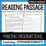 Making Observations Reading Passage | Printable & Digital