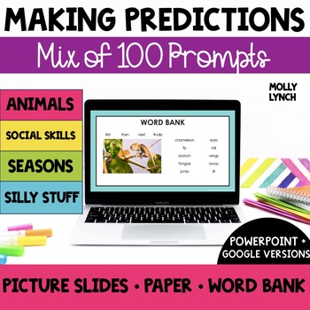 Preview of Making Prediction Activities Prediction Pictures and Writing Prompts 100 Prompts
