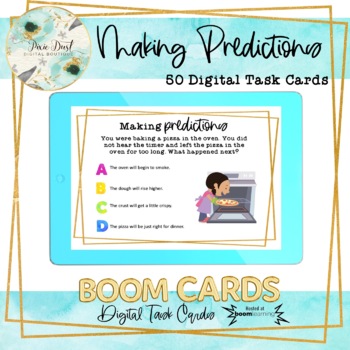 Preview of Making Predictions BOOM Cards  – Speech Therapy Distance Learning