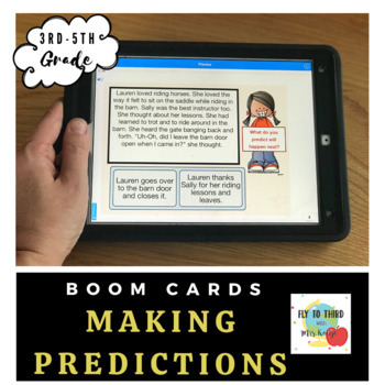 Preview of Making Predictions- Boom Cards- Distance Learning