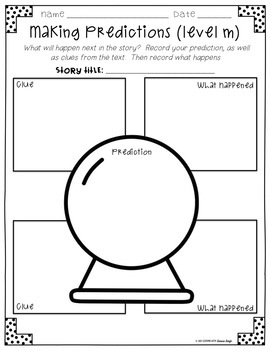 Making Predictions Graphic Organizers by Lessons with Laura Leigh