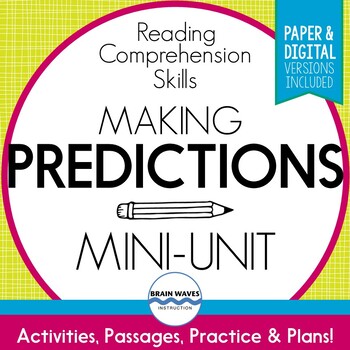 Preview of Predicting Passages, Making Predictions Graphic Organizer (Print and Digital)
