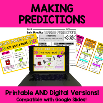 Preview of Making Predictions - Reading Strategy (Printable AND Digital)