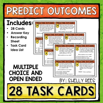 Preview of Making Predictions Task Cards Activities Predicting Outcomes