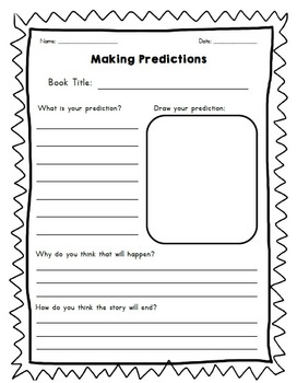 Preview of Making Predictions Template