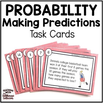 Preview of Making Predictions Using Experimental Probability Task Cards for 7th Grade Math