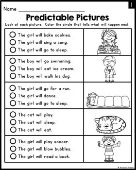 Making Predictions and Predictable Pictures by Kaitlynn Albani | TpT