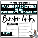 Making Predictions using Experimental Probability - 7th Gr