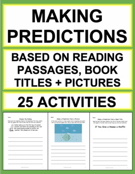 Preview of Making Predictions using Reading Passages, Pictures and Book Titles