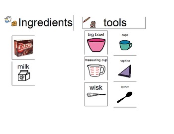 Preview of Making Pudding Visual Recipe for the Classroom