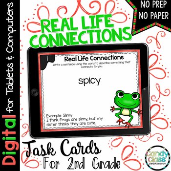Preview of Making Real Life Connections Vocabulary 2nd Grade Google Slides Digital Resource