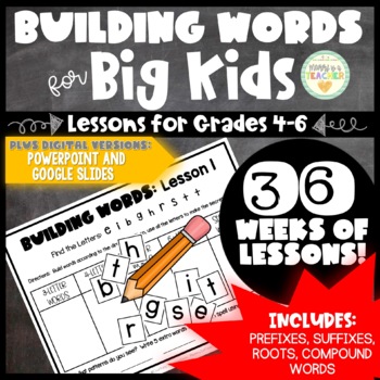 Preview of Building & Making Words for Big Kids - Digital + Print