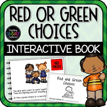 Preview of Red + Green Choices Interactive Book (Positive Behaviors)