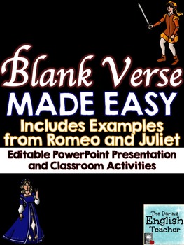 Preview of Blank Verse and Iambic Pentameter Made Easy