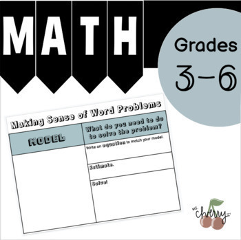 Preview of Making Sense of Word Problems Graphic Organizer