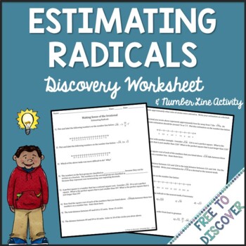 Preview of Estimating Square Roots Worksheet and Number Line Activity