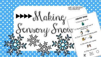 Preview of Making Sensory Snow Freebie!