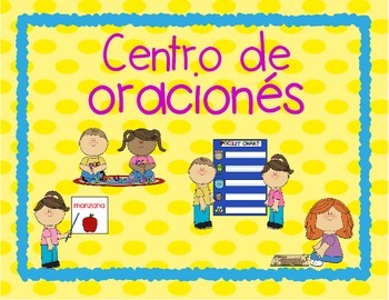 Making Sentences: A Spanish Center by The Dual Language Garden | TpT