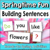 Building Sentences | Spring Pocket Chart Activity
